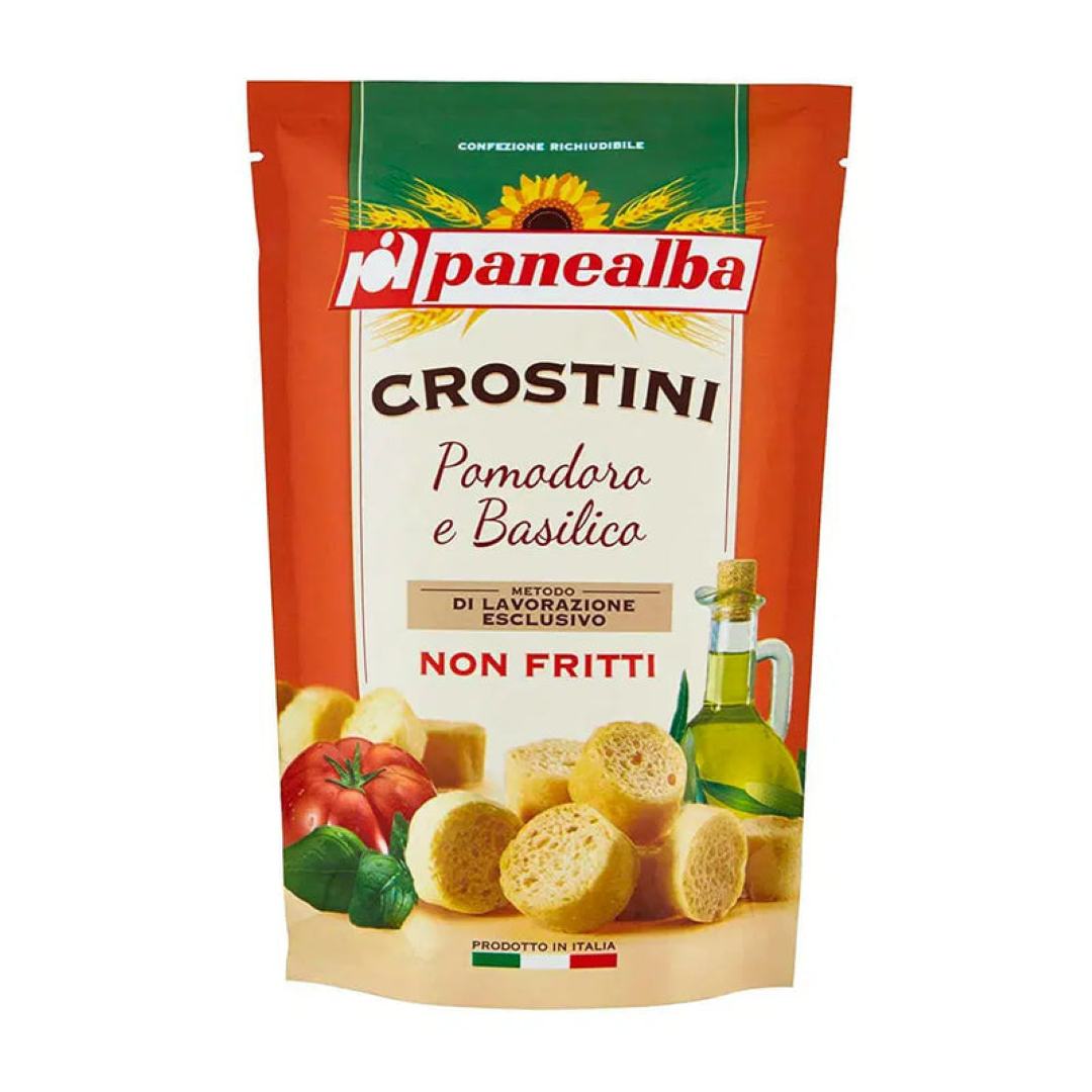 PANEALBA CROSTINI SNACK POMODORO N BASILICO 100